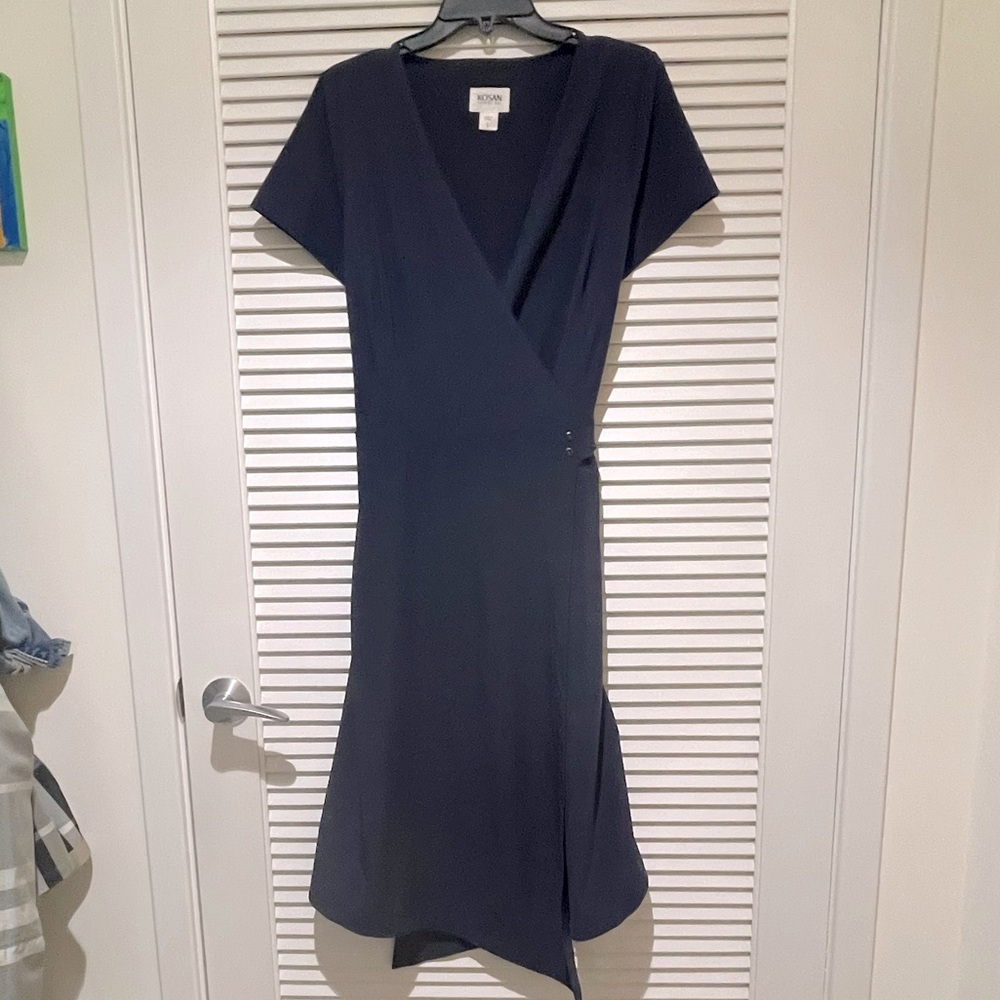 Kosan travel wrap dress - Navy Blue